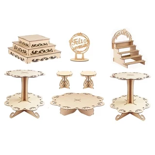 Kit Festa Provençal Decoração Mesa De Doces Com Duas Torres em Arabesco Lindo e Barato
