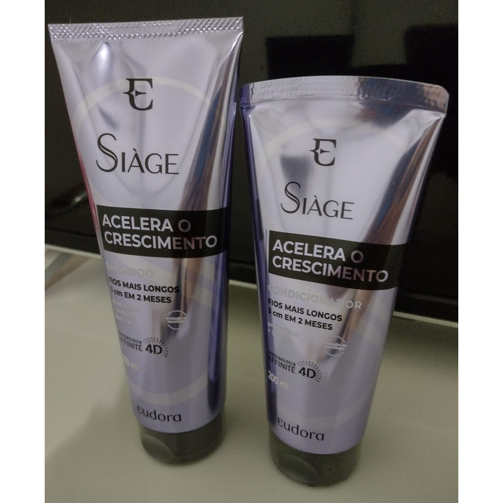 Kit Shampoo e condicionador Siage Acelera Crescimento. Eudora!