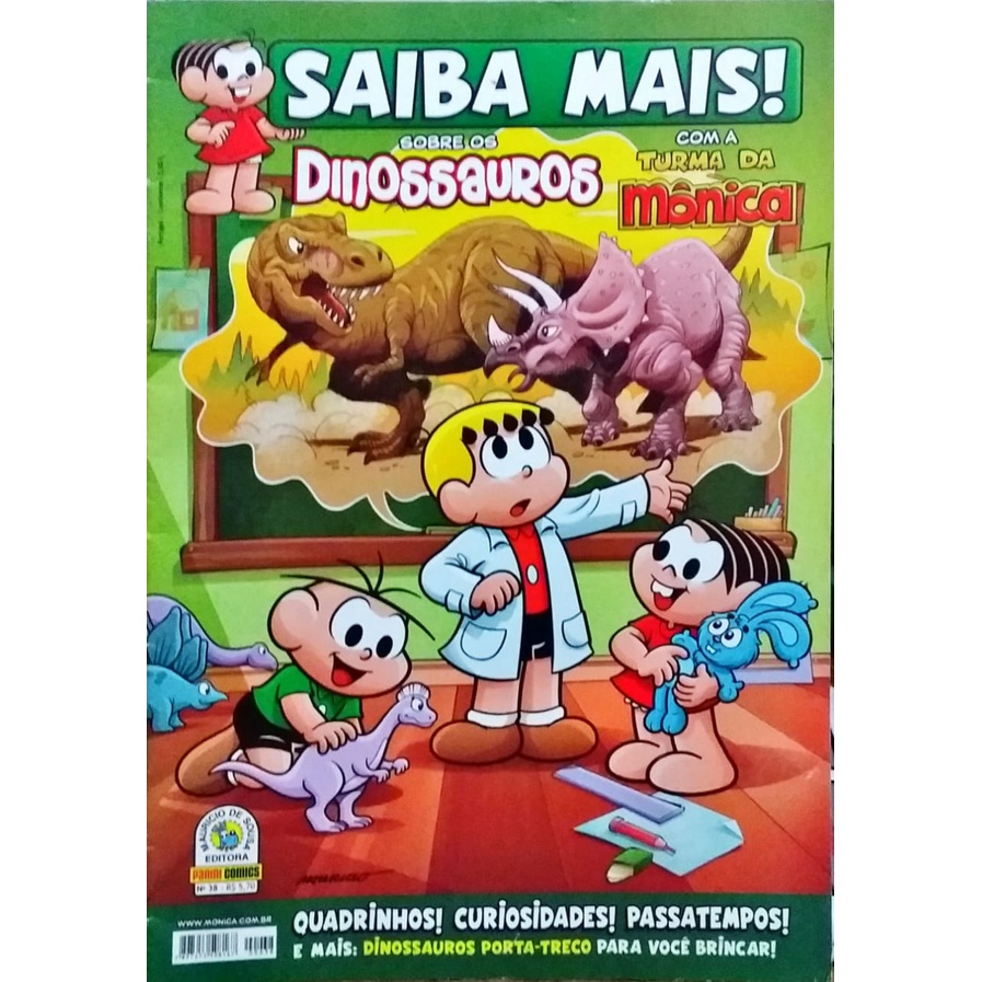 Saiba Mais Sobre os Dinossauros Com a Turma da Mônica Nº 38 | Shopee Brasil