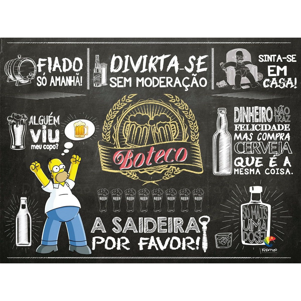 Painel Retangular Sublimado Boteco FRT-385