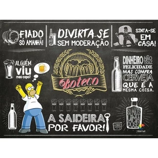 Painel Retangular Sublimado Boteco FRT-385