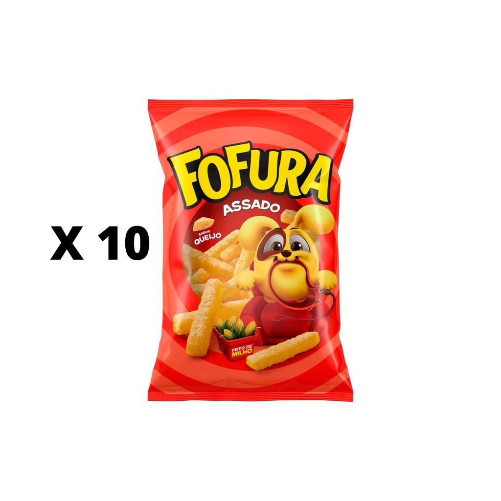 Salgadinho Fofura Queijo 70g Kit com 10 unidades