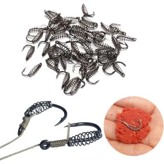 20 Unidades / Pacote Farpado Anzóis De Aço Inoxidável Gancho De Mola Jig Carpa Giratória Ready Stock