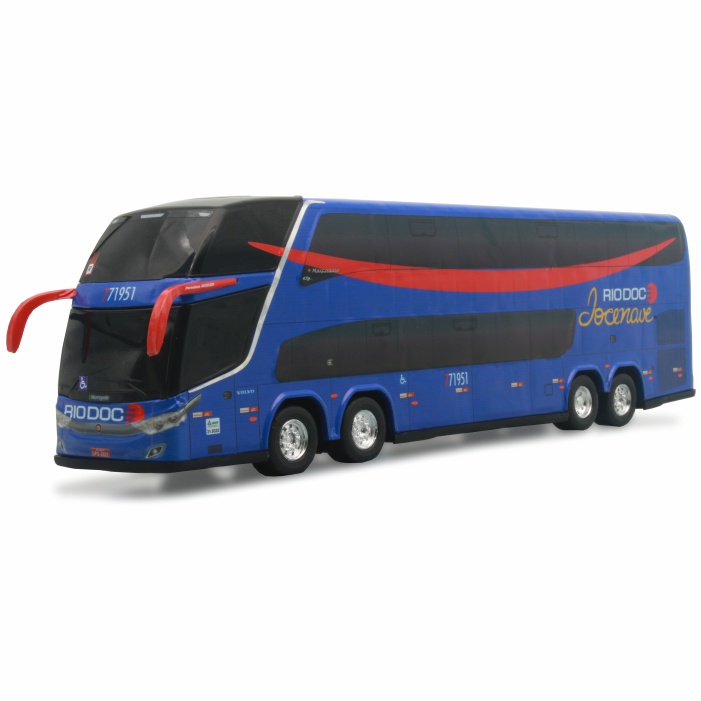 Ônibus em Miniatura G7 Double Deck Dd Pintura Prata Metálico