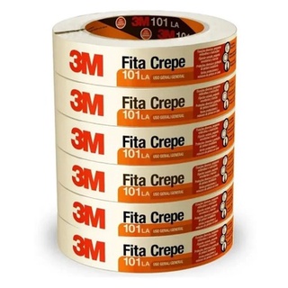 Fita Crepe Com 5 Rolos Para Uso Geral 24mm X 50m 3m