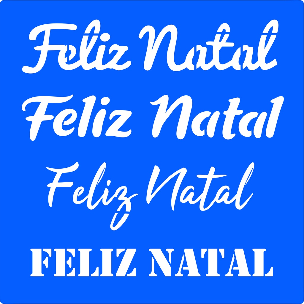 Stencil Feliz Natal para pintura - Tamanho 20x20 cm - 1 unidade | Shopee  Brasil