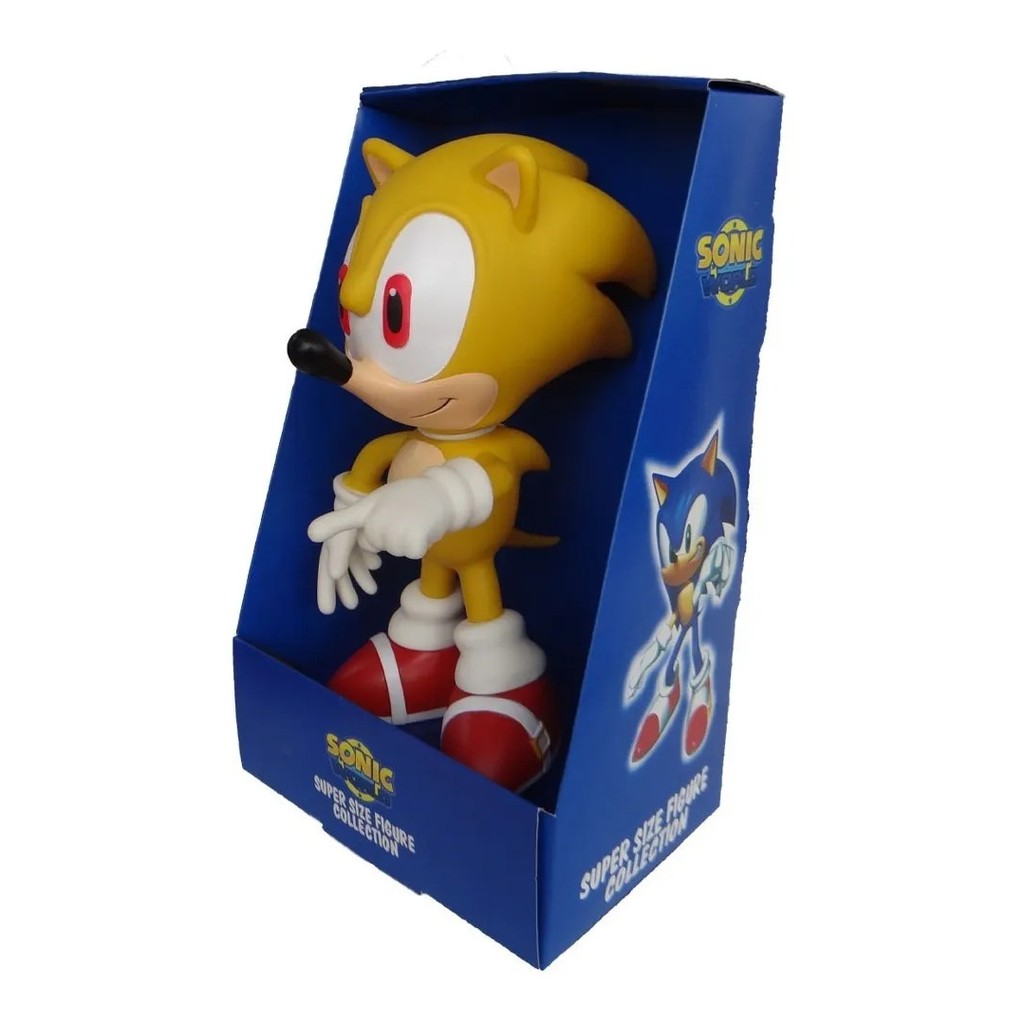 Boneco Super Sonic Amarelo Grande - Super Size Figure Collection