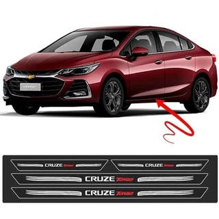 Soleira Adesiva Protetora Porta Cruze Turbo - Preto