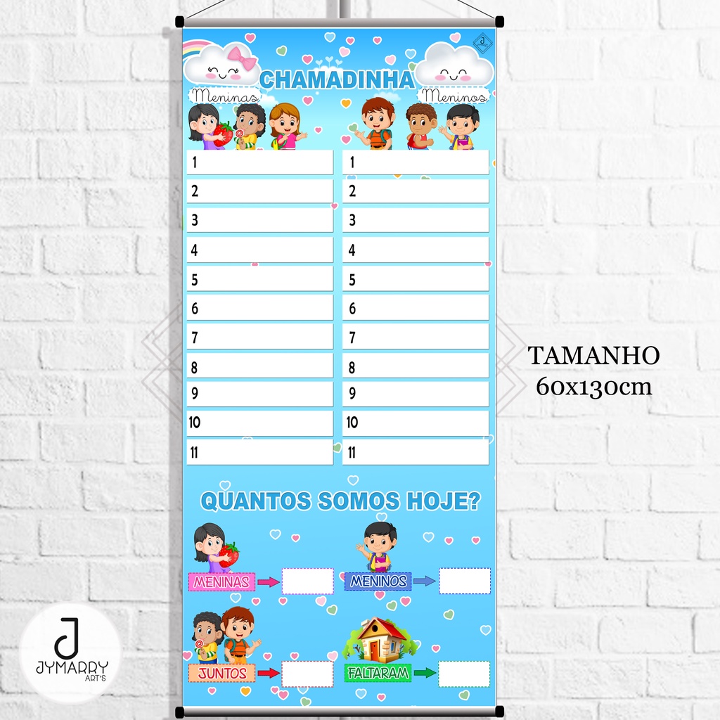 Banner Chamadinha, Tempo, Calendário, Partes do Corpo - Loja PlimShop