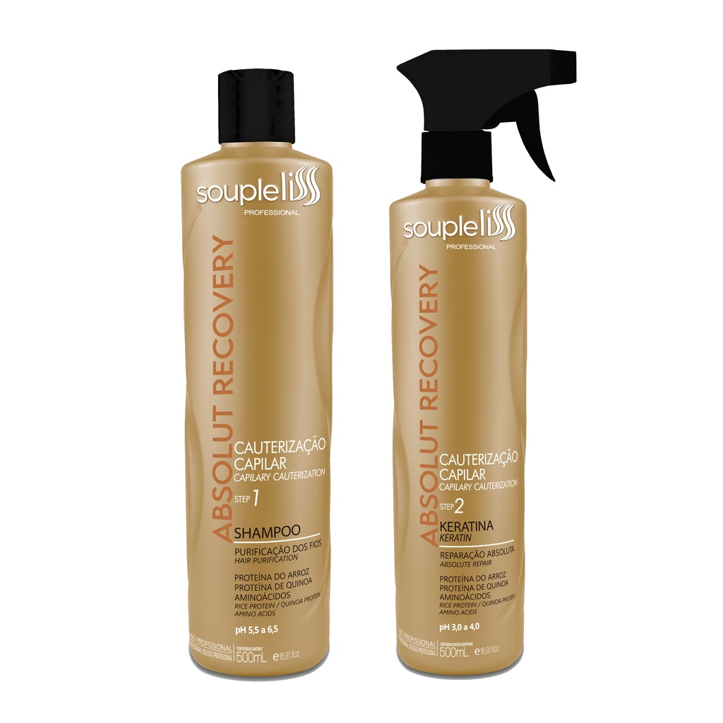 Kit Soupleliss Professional Absolut Recovery (Shampoo + Keratina ...