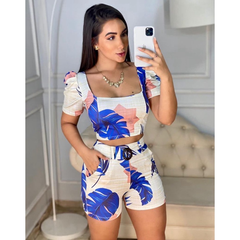 Conjuntinho blusa e store short