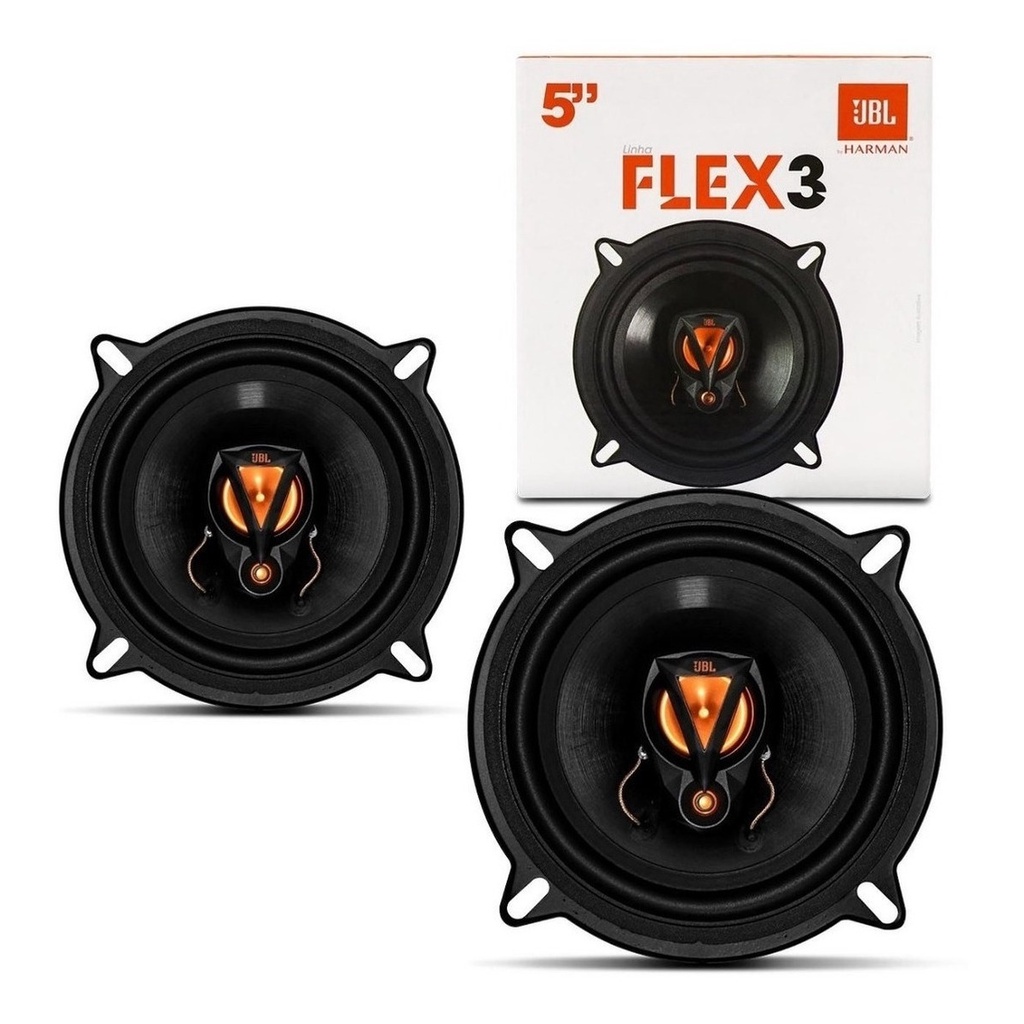 Kit de 2 (un.) de Alto falantes Automotivo Triaxial 5 polegadas Acessórios Carros Jbl Flex 5trfx50 50w Rms 4 Ohms