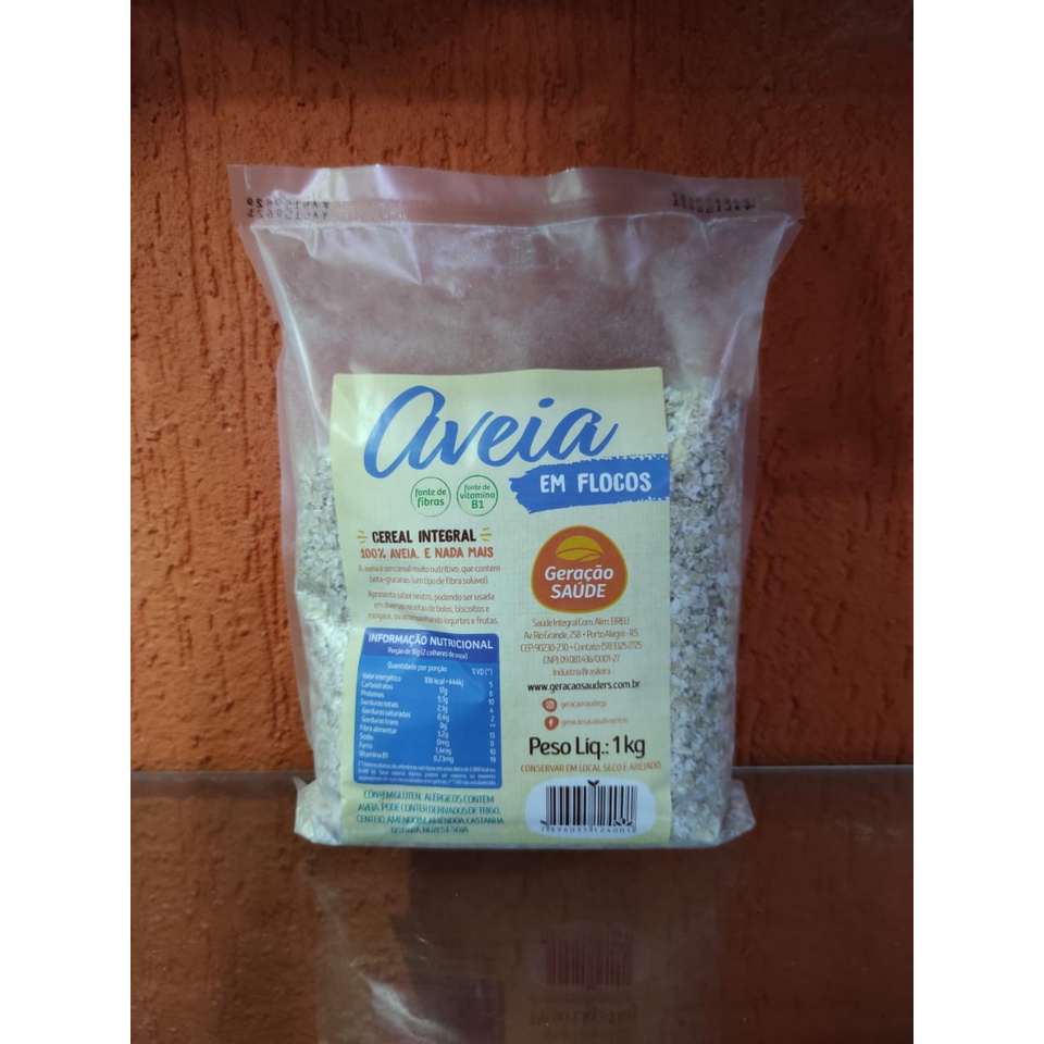 Aveia em Flocos Finos 1kg Geração Saúde