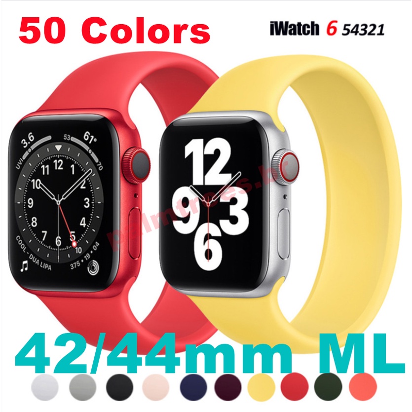 Silicone Para A Apple Watch Banda 44mm 42mm ML Pulseira Smartwatch