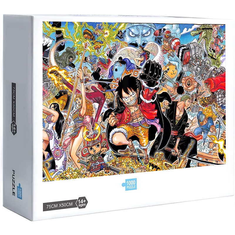 Novos Quebra-Cabeças Anime One Piece Luffy Zoro Jigsaw Puzzles 300 500 ...