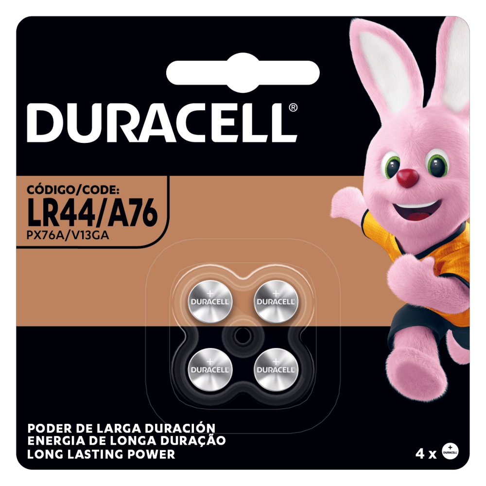 Bateria Duracell Lr44 / A76 / Px76a Com 4 Unid Original