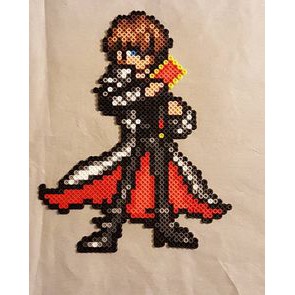 Chaveiro / Ima / Peça decorativa Omori Omocat personagens jogo RPG pixel  art perler beads hama beads