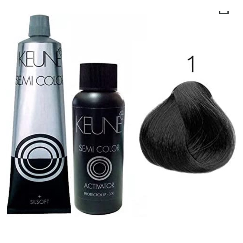 Kit Keune Semi Color 60ml - Cor 1 - Preto + Ativador 60ml Keune ...