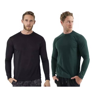 Kit 2 Camisas Térmicas Segunda Pele Manga Longa com Proteção UV Inverno