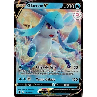 Carta Pokemon Glaceon V Português 040/203 Card Original Copag Céus Em Evolução