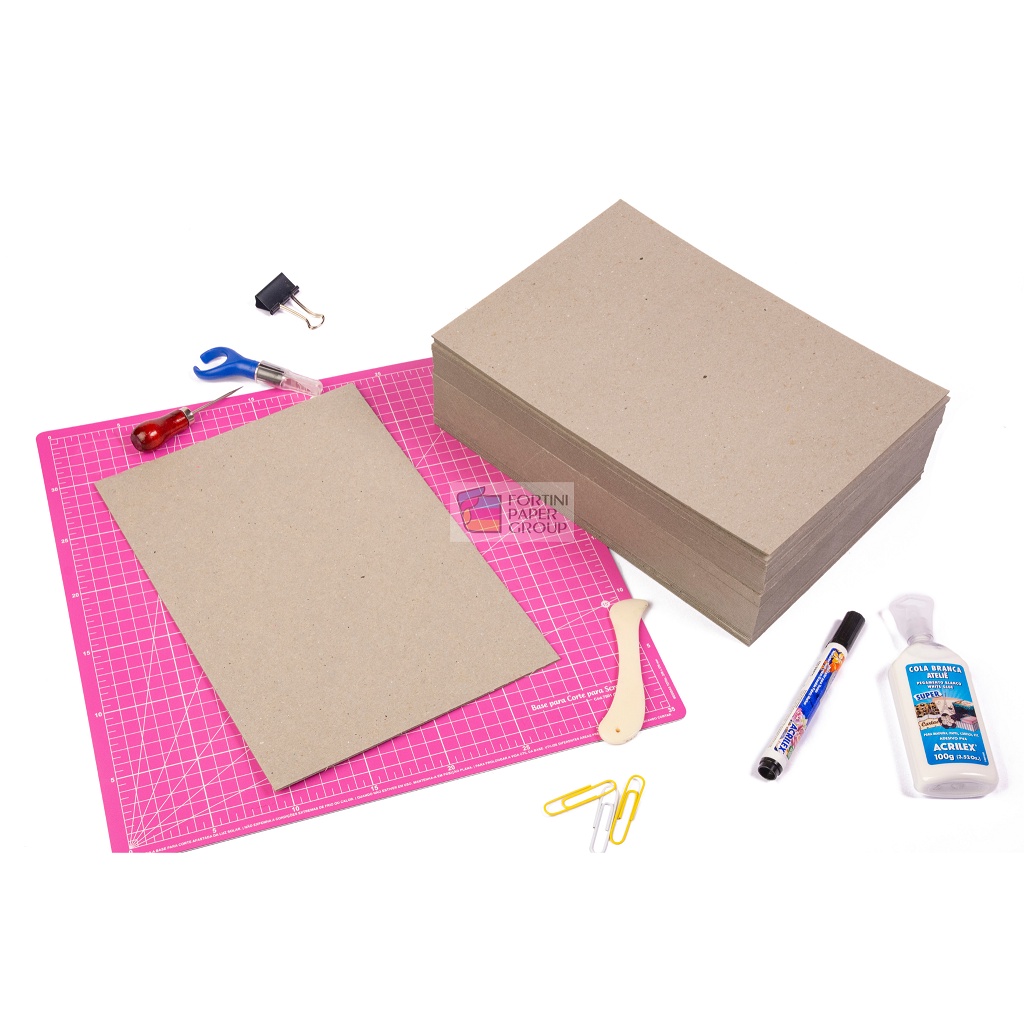 Papel Papelão Paraná Holler 1,6mm 21,5 x 15,5cm 20 Unidades Capa Agenda Papel Horle Original