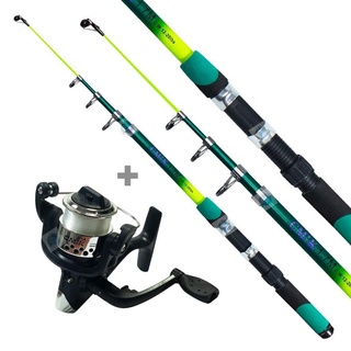 Kit Pesca de Rio Molinete Drag7kg e Vara Piau Lambari Traira