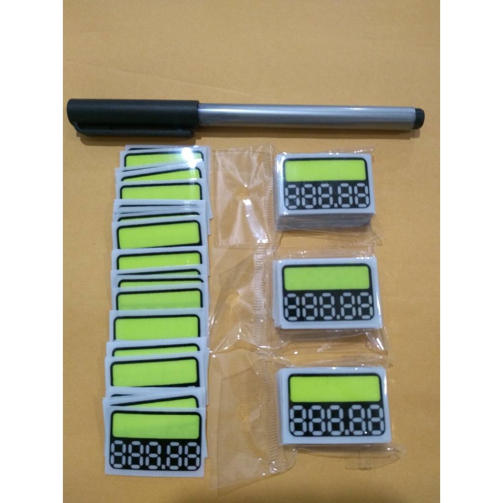 Kit 200 etiquetas de Preços Em PVC Reutilizável editável dig