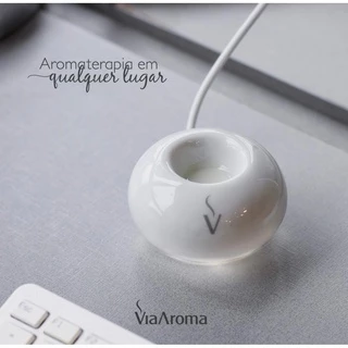 Difusor Aromatizador de ambiente elétrico Porcelana USB Via Aroma