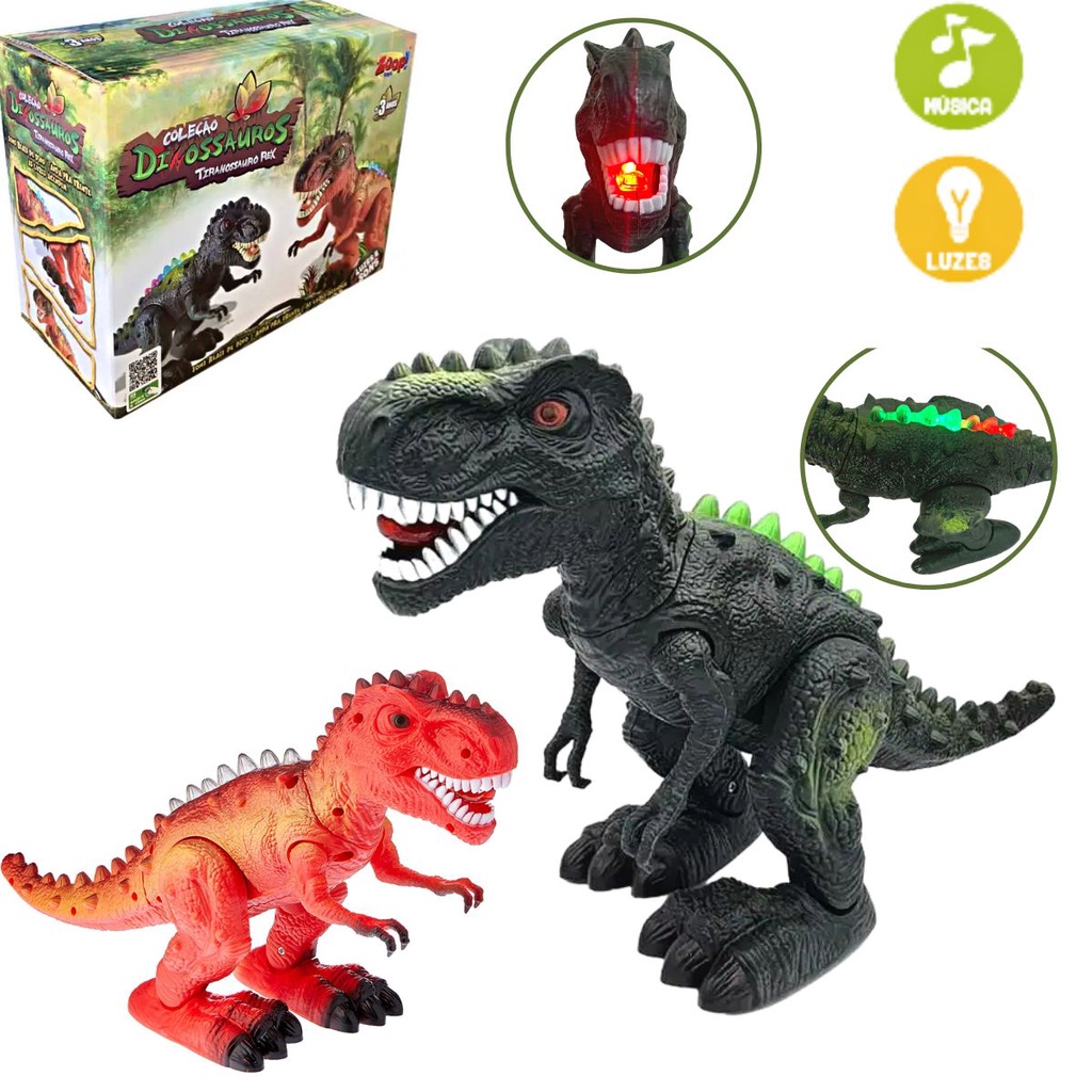 Dinossauro T-Rex C/ Luzes e Som - Zoop Toys