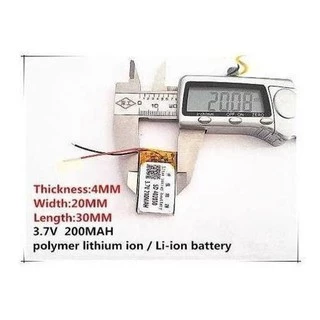 Bateria Mp3 3.7v 200 Mah Mp4 Alto Falantes Bluetooth Fones 402030 2 fios
