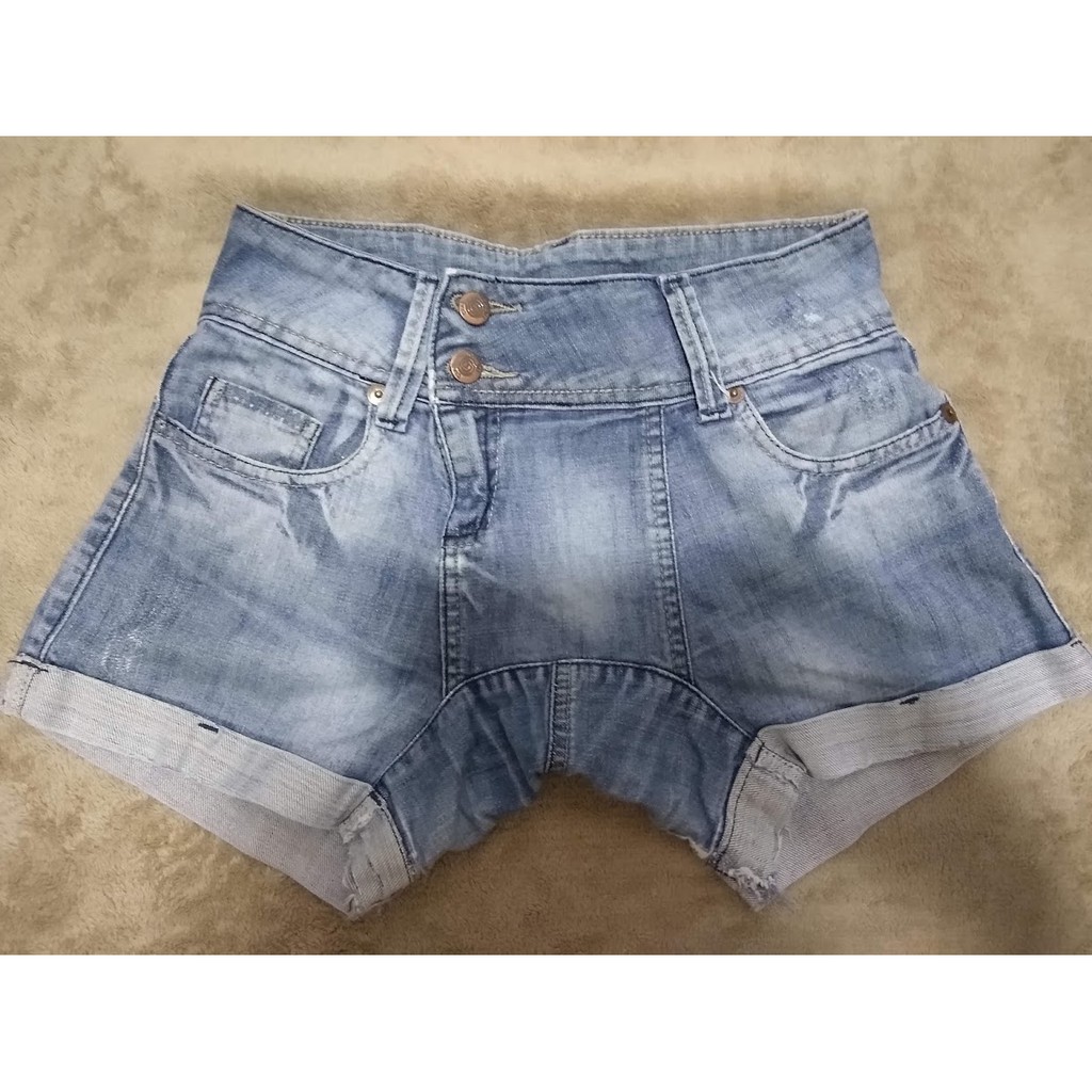 Kit 4 Short Feminino Curto Jeans Com Licra Levanta Bumbum - Kaena