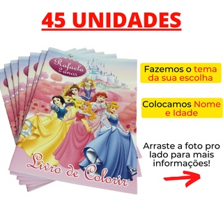 45 Livrinhos de Colorir Personalizados Lembrancinha de Festa