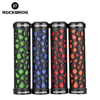 Punhos De Bicicleta ROCKBROS Guidão De Borracha Trava Ultraight MTB Antiderrapante Peças Com Absorção De Choque