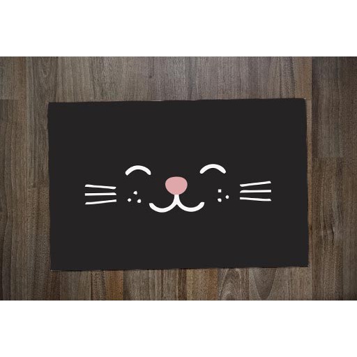 Jogo americano de PVC para gato preto conjunto de 1, gatos pretos fofos jogo  americano de vinil tecido resistente ao calor fácil de limpar tapete de  mesa de PVC lavável antiderrapante para