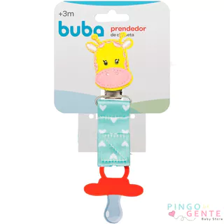 Prendedor De Chupeta Em Feltro Decorado Girafinha Animal Fun Menina Buba