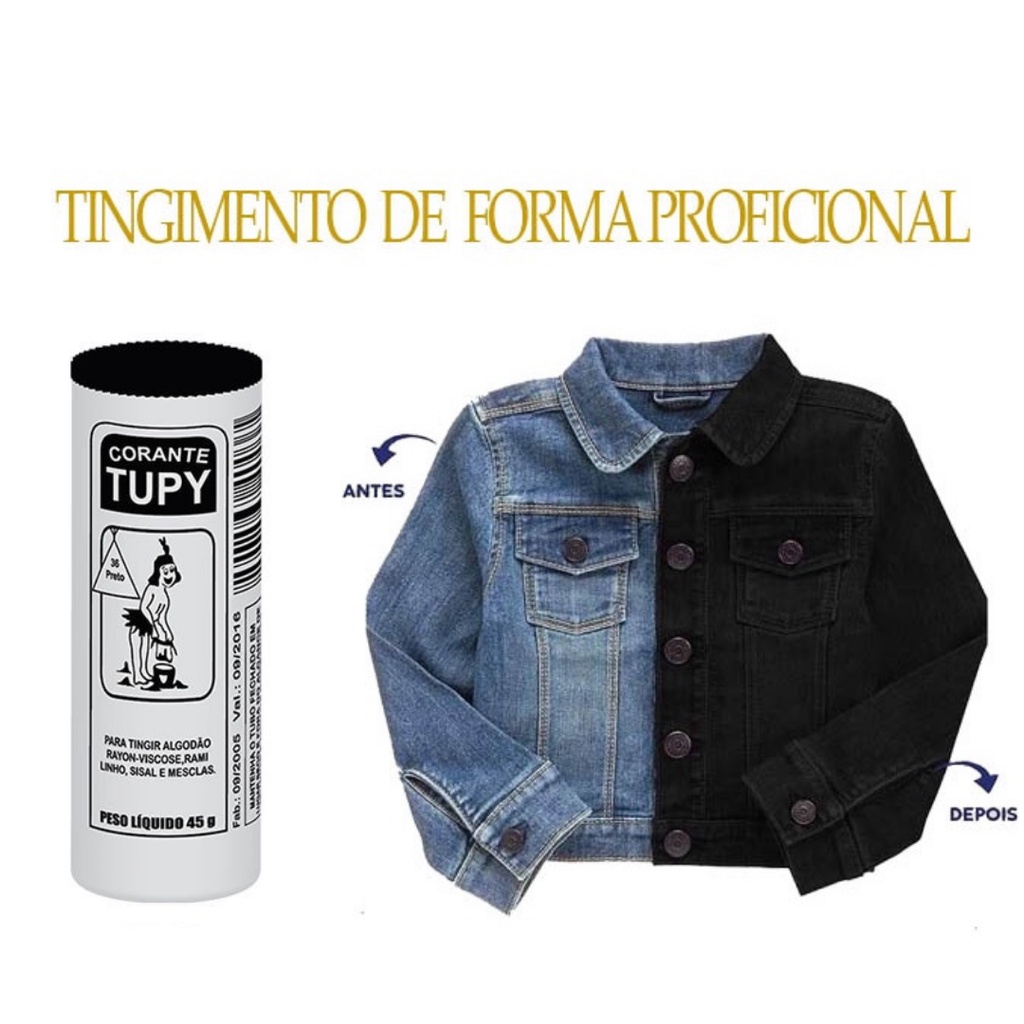 Tinta Corante Para Tingir Roupa Preta / Azul Marinho Tecido Qualidade ...