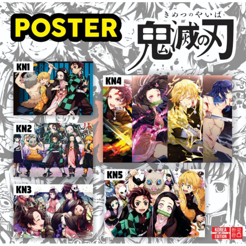 Novo ! Pôster Demon Slayer Kimetsu No Yaiba A3 Nezuko Tanjiro Kamado ...