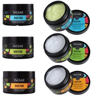 Kit Inoar Cronograma Máscara Doctor Nutrição + Hidratação + Reconstrução 3X250g (3PEÇAS)