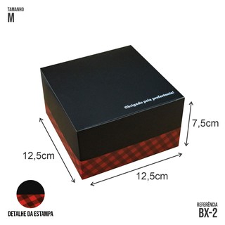 Caixa Caixinha Box Embalagem Hambúrguer 100u - BX-2 - Xadrez