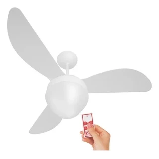 Ventilador De Teto Gale Branco Para 2 Lâmpadas + Controle