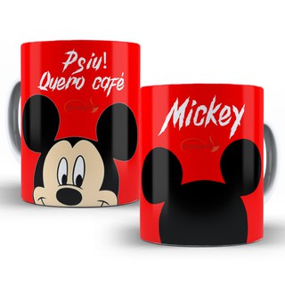 Caneca Mickey café personalizada xícara disney criativa