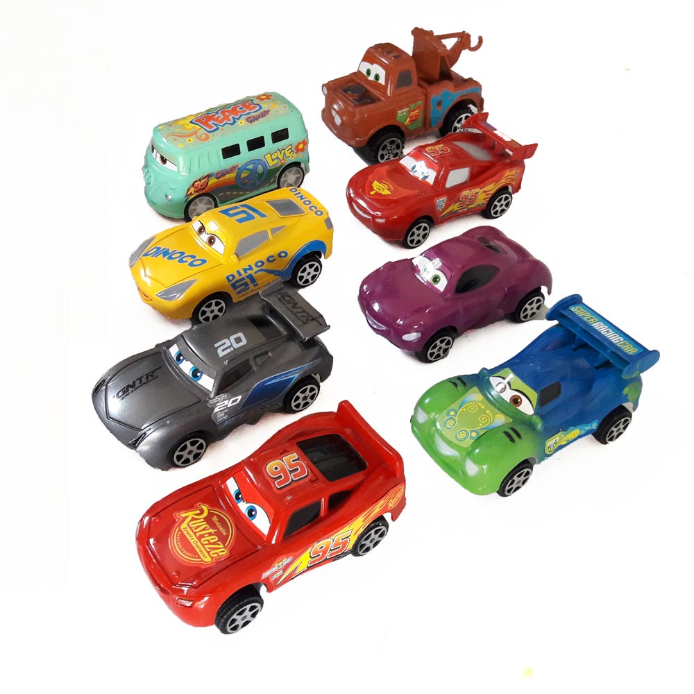 kit 8 carrinhos fricção filme carros 3 relampago mcqueen : :  Brinquedos e Jogos