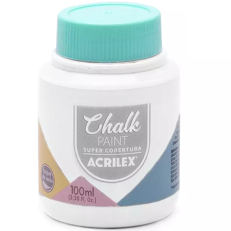 Tinta Chalk Paint Para Artesanato 100ml cor: BRANCO POLAR