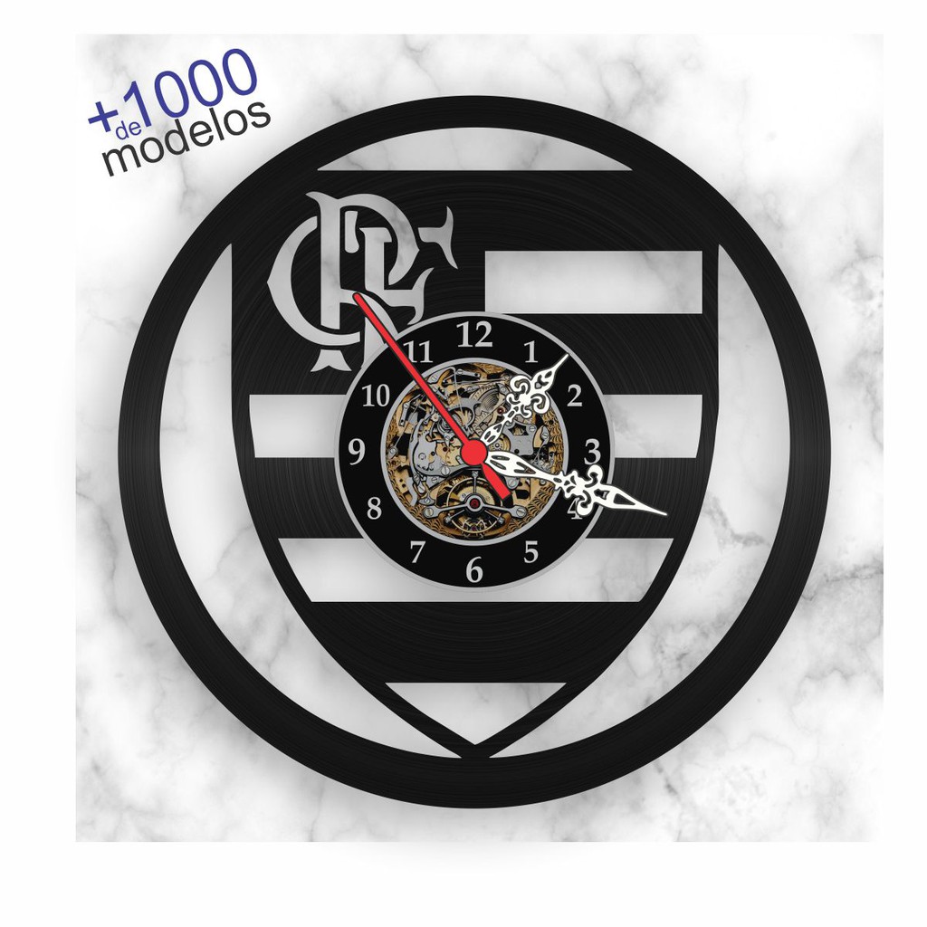 Relógio Parede Flamengo Times Futebol Disco Vinil Decoração