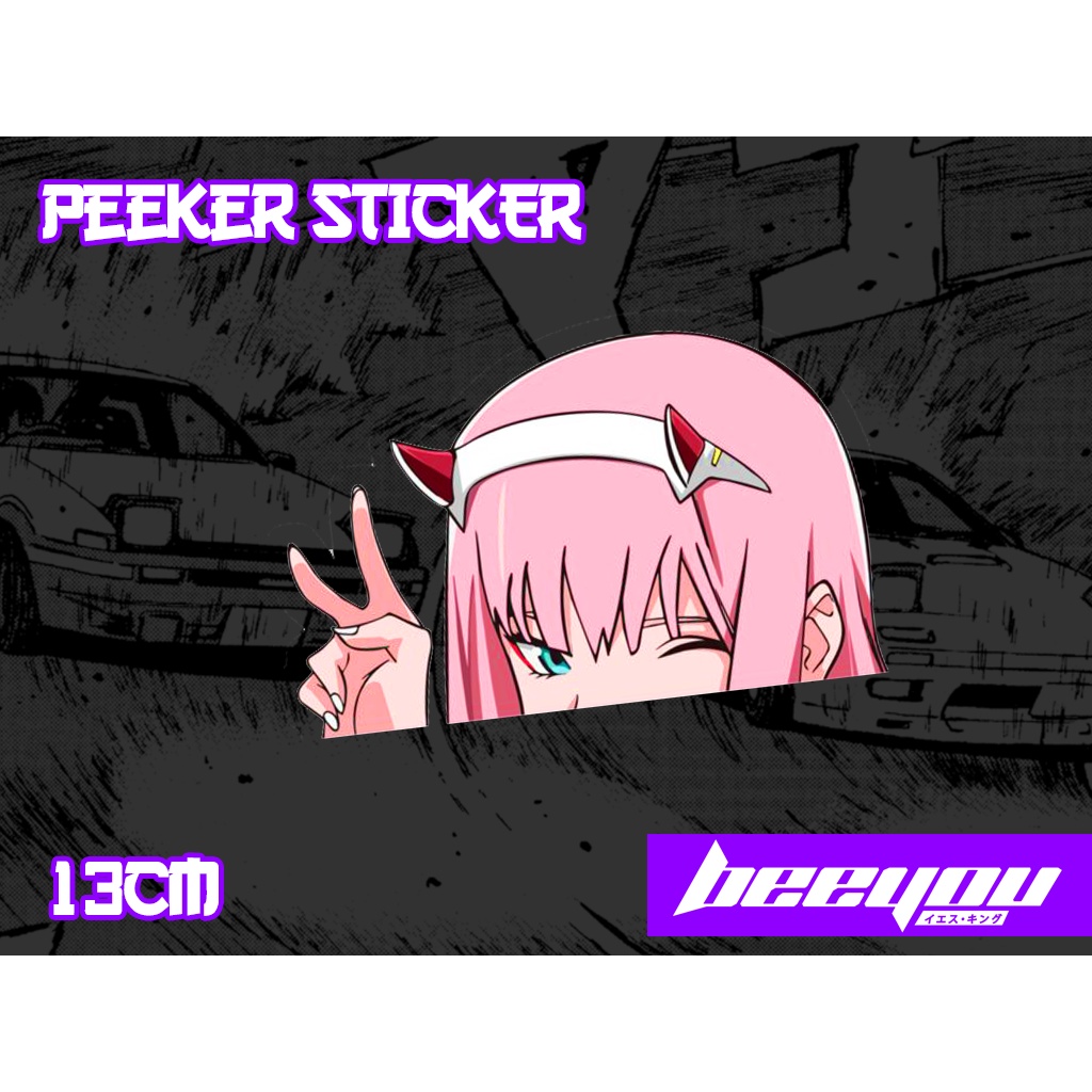AKAME REFLECTIVE ANIME GIRL PEEKER STICKER AKAME GA KILL! CAR DECAL