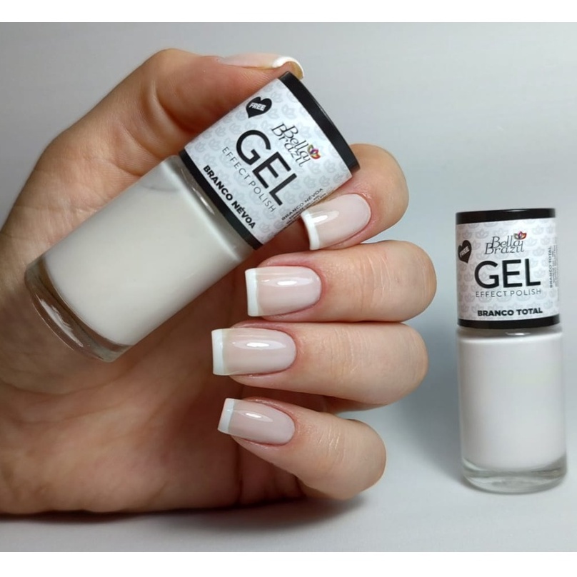 Esmalte Efeito Gel Tons Branco, Cinza e Preto 9ml Seca Sem Cabine ...