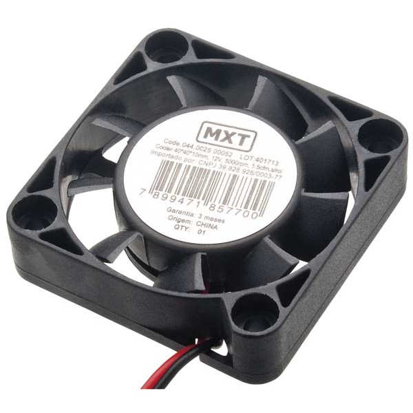 Ventoinha Cooler 40x40x10 40mm 4c 12v