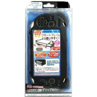 Case Grip L2/r2 Preto Ps Vita Pch-1000 + Película + Grip Analóg