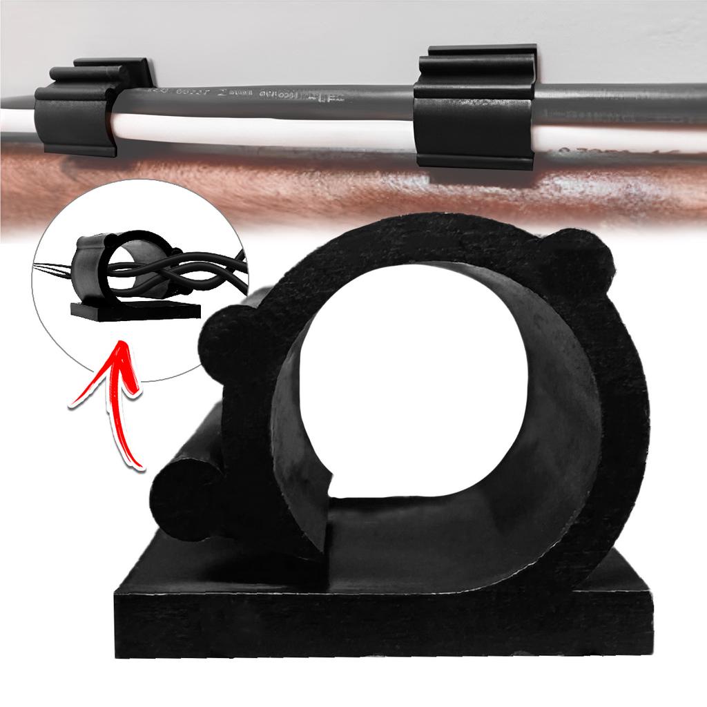 Kit Suporte Organizador Passa Cabo Fio Computador Videogame Mesa