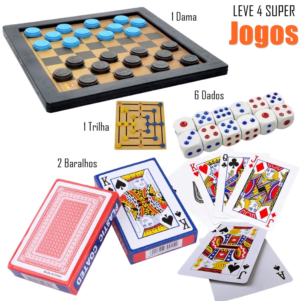 Leve Um Kit Com 3 Super Jogos 1 UNO e 1 Baralho MONACO e 1 Domino Para Jogar  blackjack, buraco, canastra, tranca, truco